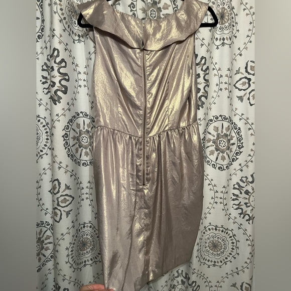 NWT Gold Metallic Mini Dress - Picture 4 of 4